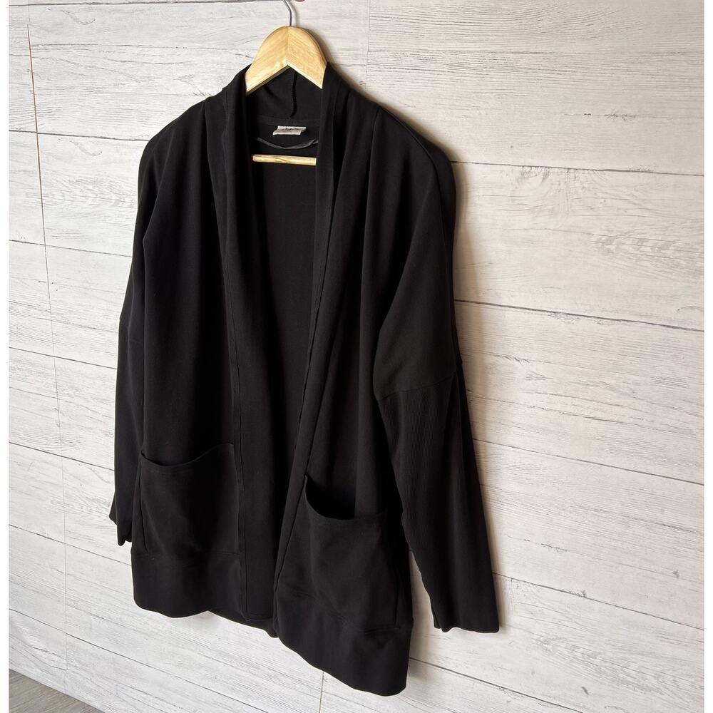 Pact Cardigan Womens Size XS/S Black Open Front 100% Organic Cotton Pockets - Picture 5 of 16